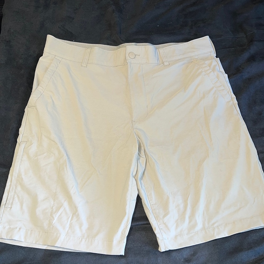 George Men’s Synthetic Flat Front Tan Shorts